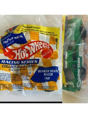 Hot Wheels Quaker State Racer #62 McDonalds Happy Meal Toy Racing Series Collect